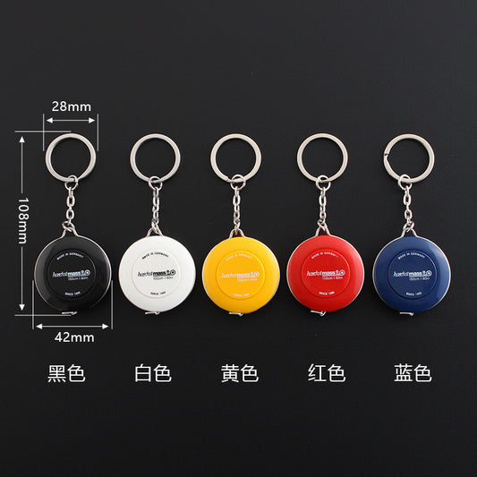 Mini Push-Button Auto-Retractable Soft Tape Measure Keychain – 150cm Flexible Cloth Ruler for Sewing, Tailoring & Body Measurements, Portable Measuring Tape