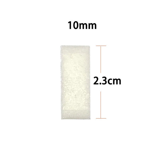 10mm broad tip pad, white rectangular insert measuring 2.3cm