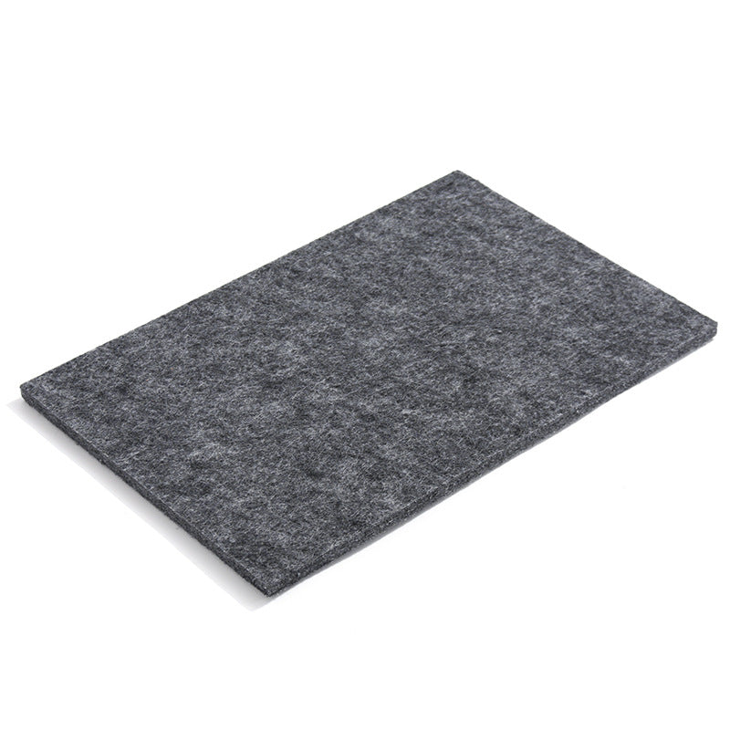 Dark grey felt mat pad, rectangular, for noise reduction