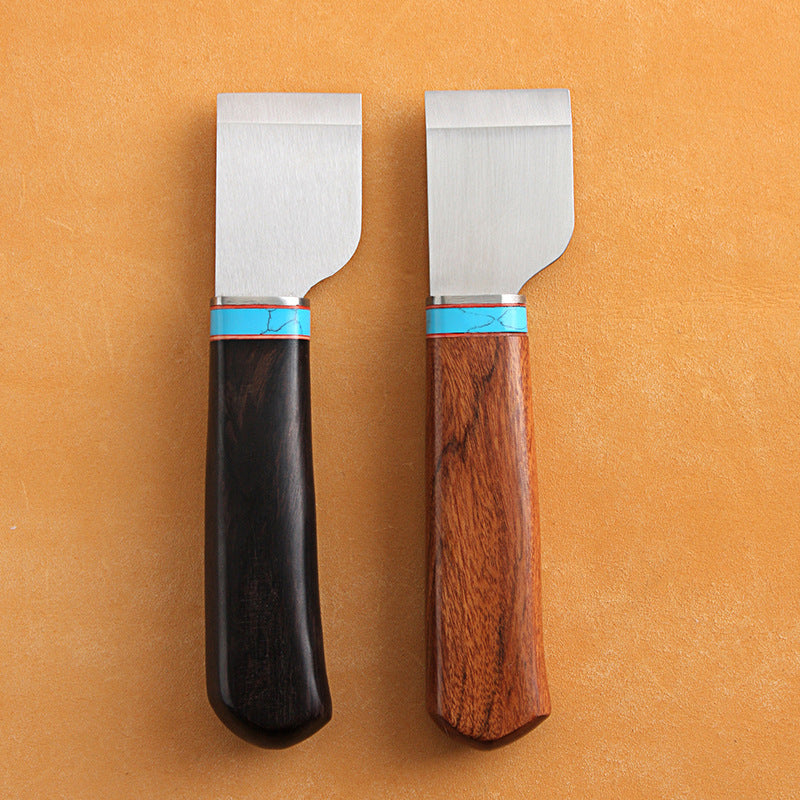 Sandalwood Leather Cutting Knife with High-Speed Steel Blade
