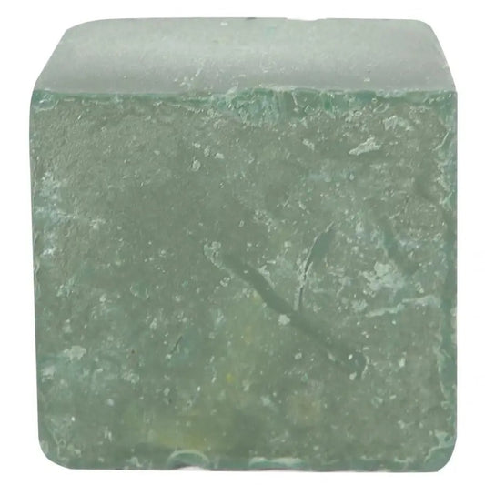 Green sharpening compound block with marbled surface