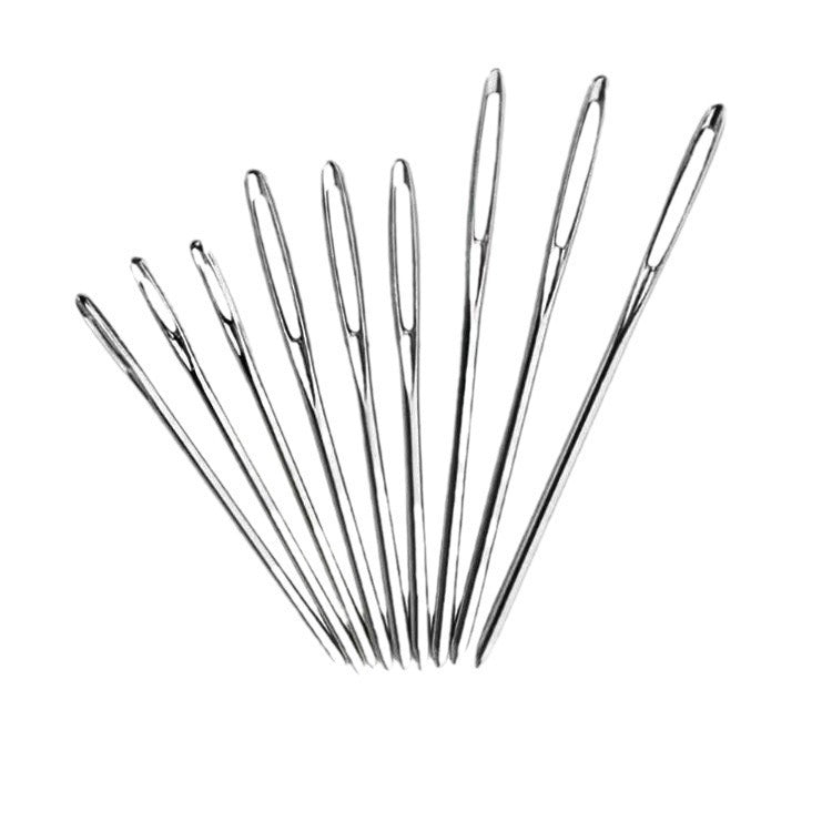 9 Pieces Large Eye Blunt Sewing Needles Set with Storage Bottle