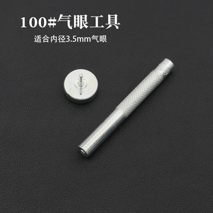 3.5mm grommet setting die set: hand setter tool and base ring