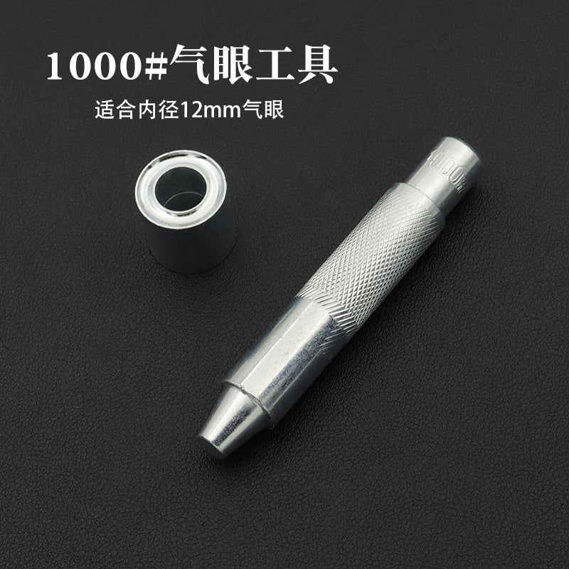 Hand grommet setter with black base die, 12mm inner diameter