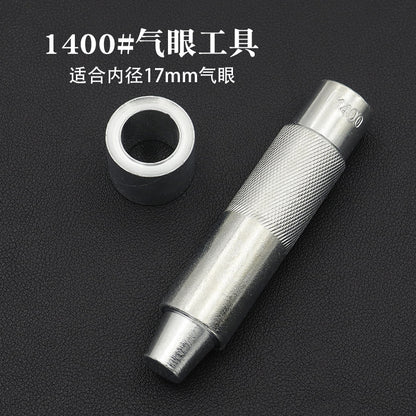 17mm grommet setting die set: hand setter tool and base ring