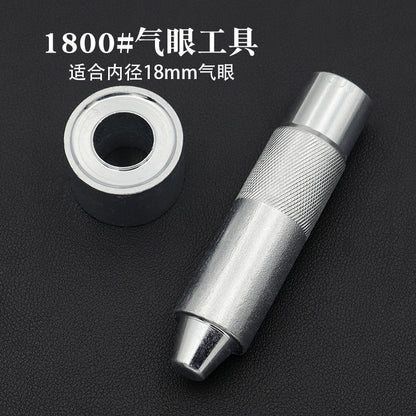 18mm grommet setting die set: hand setter tool and base ring