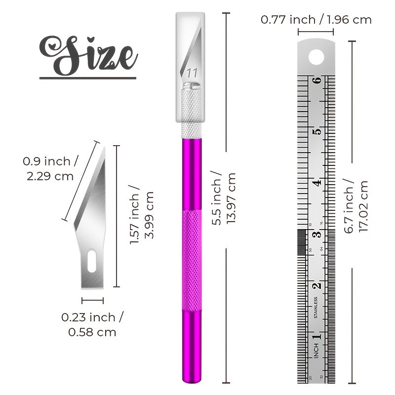 Precision Craft Knife for Leather Crafting With 5 Blades