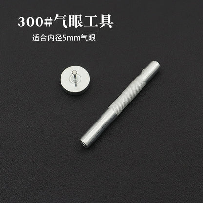 5mm grommet setting die set: hand setter tool and base ring