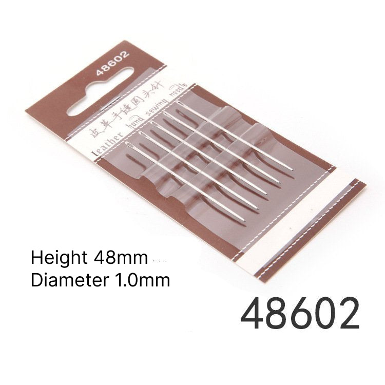 Blunt Round-Point Leather Hand Sewing Needles 5 Pcs Set