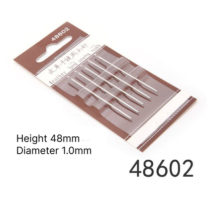 Blunt Round-Point Leather Hand Sewing Needles 5 Pcs Set