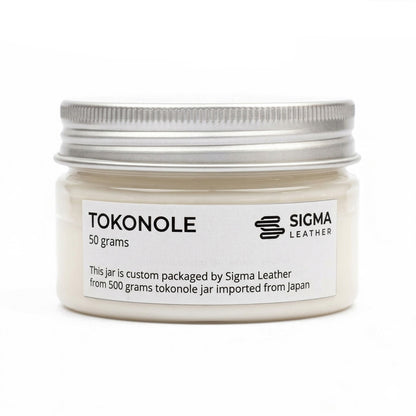 Tokonole burnishing gum jar, clear, 50 g with ribbed screw lid