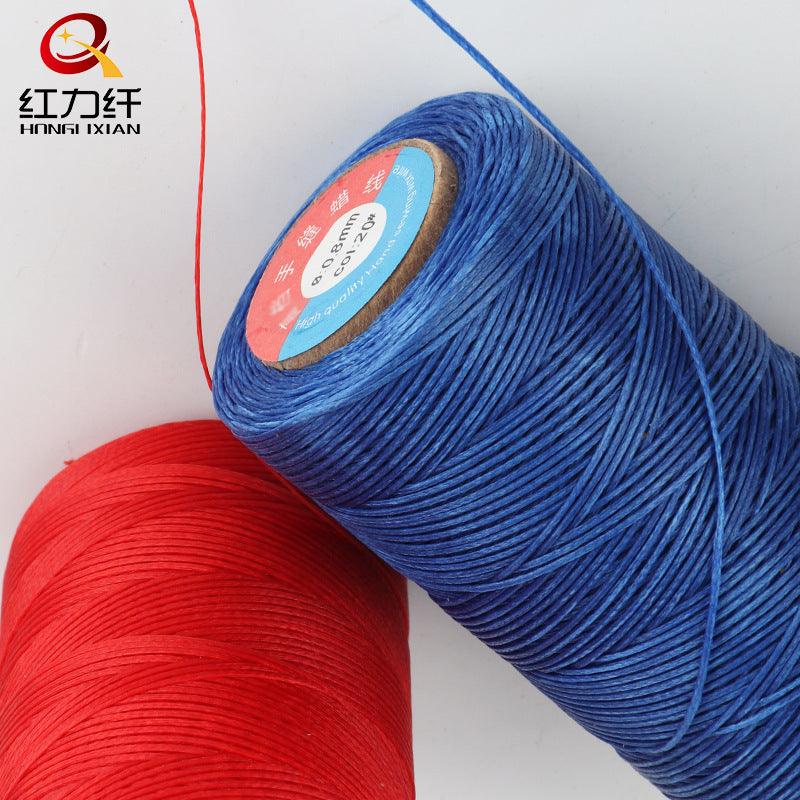 0.8mm / 260 Meters Flat 150D Polyester Waxed Thread For Sewing in 36 Colors