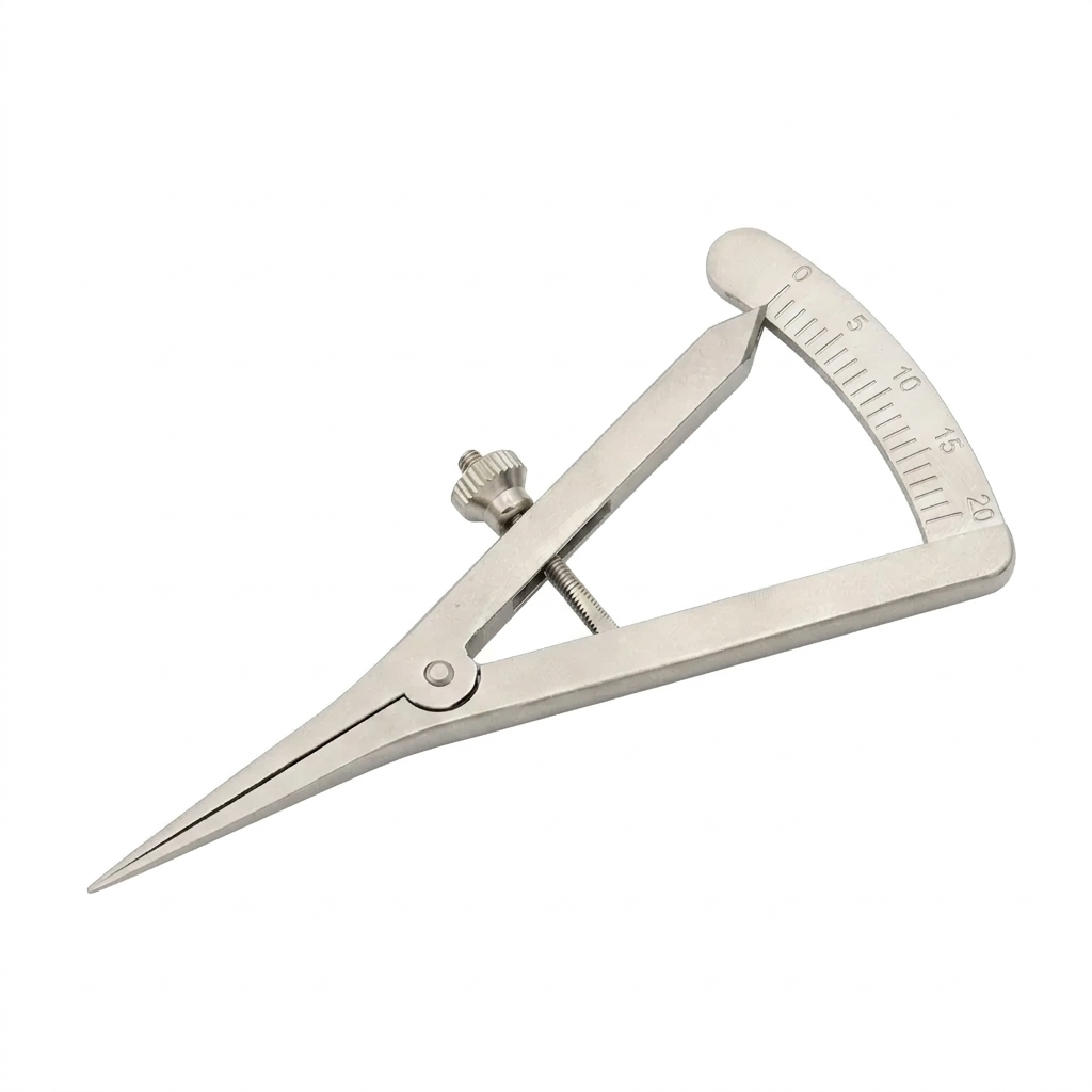 Adjustable wing divider caliper with mm scale, metal compass tool for leathercraft