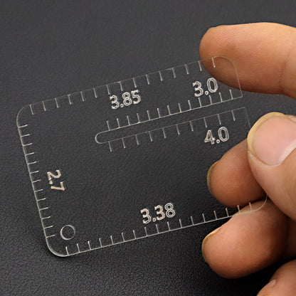 Acrylic Leather Cutting Guide – Stitch Spacing Ruler & Puller Tool (2.7-4.0mm)