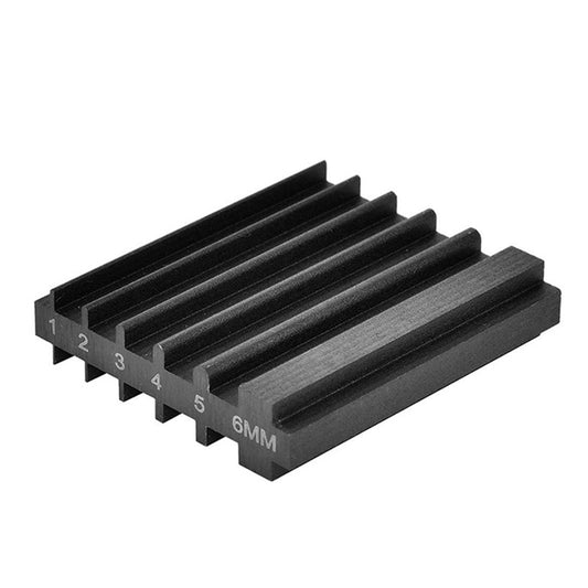 Black beveler & skiving knife sharpener tool with numbered slots and 6mm guide