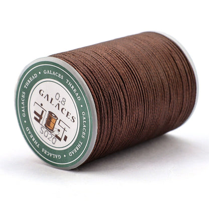 0.8mm / 90 Meters Flat Waxed Thread for Leather Sewing – 16-Strand Polyester Wax Cord, 90m Roll, High Strength Hand Stitching Thread