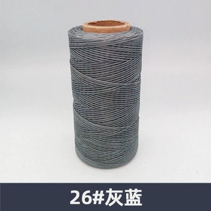 0.8mm / 260 Meters Flat 150D Polyester Waxed Thread For Sewing in 36 Colors