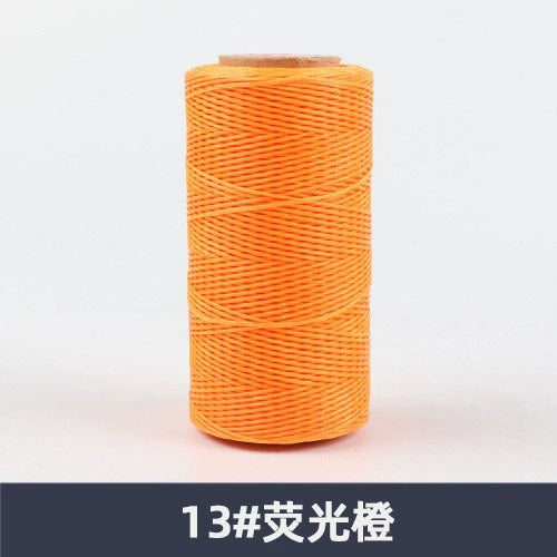 0.8mm / 260 Meters Flat 150D Polyester Waxed Thread For Sewing in 36 Colors