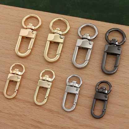 Metal swivel hook buckle, assorted gold, light gold, silver and gunmetal bag strap clasps
