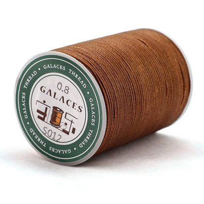 0.8mm / 90 Meters Flat Waxed Thread for Leather Sewing – 16-Strand Polyester Wax Cord, 90m Roll, High Strength Hand Stitching Thread