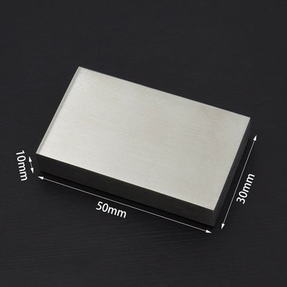 Metal base block for zipper detatcher set, 50mm x 30mm x 10mm