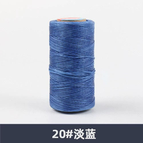 0.8mm / 260 Meters Flat 150D Polyester Waxed Thread For Sewing in 36 Colors