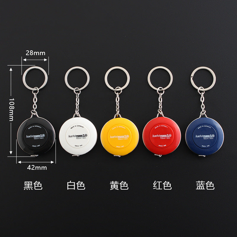 Mini Push-Button Auto-Retractable Soft Tape Measure Keychain – 150cm Flexible Cloth Ruler for Sewing, Tailoring & Body Measurements, Portable Measuring Tape