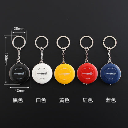 Mini Push-Button Auto-Retractable Soft Tape Measure Keychain – 150cm Flexible Cloth Ruler for Sewing, Tailoring & Body Measurements, Portable Measuring Tape