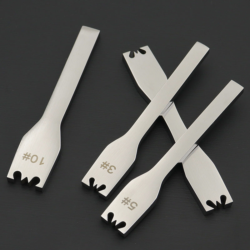 Stainless steel zipper detatcher tool set for #3, #5, and #10