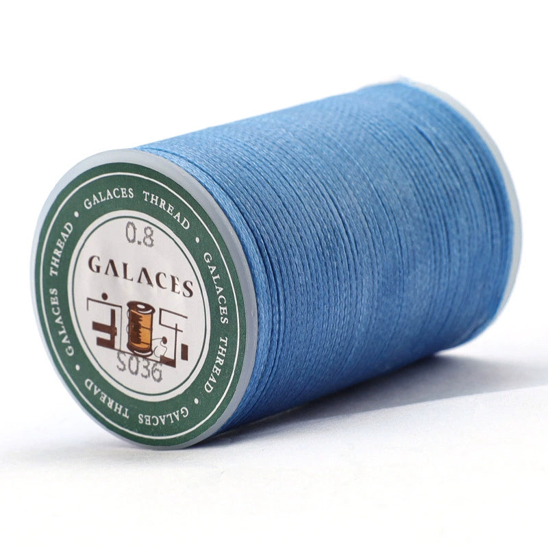 0.8mm / 90 Meters Flat Waxed Thread for Leather Sewing – 16-Strand Polyester Wax Cord, 90m Roll, High Strength Hand Stitching Thread
