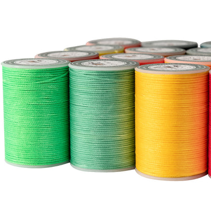 0.8mm / 90 Meters Flat Waxed Thread for Leather Sewing – 16-Strand Polyester Wax Cord, 90m Roll, High Strength Hand Stitching Thread