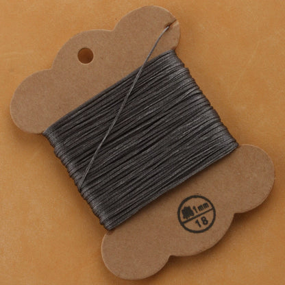 1mm/30meters Flat Waxed Polyester Thread For Leather Hand Sewing in 28 Colors