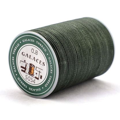 0.8mm / 90 Meters Flat Waxed Thread for Leather Sewing – 16-Strand Polyester Wax Cord, 90m Roll, High Strength Hand Stitching Thread