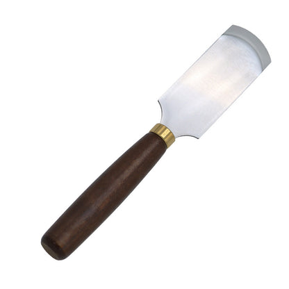 D2 Steel Leather Skiving Knife with Walnut Handle – Professional Leathercraft Thinning & Beveling Tool, Flat/Round/Bevel Blade