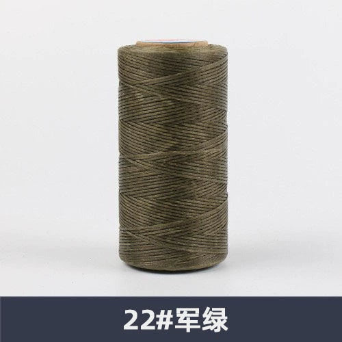 0.8mm / 260 Meters Flat 150D Polyester Waxed Thread For Sewing in 36 Colors