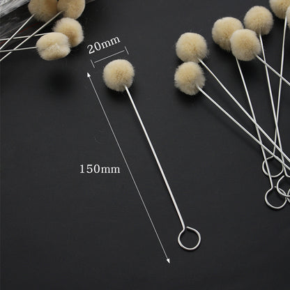 Wool Dauber Ball Dye Applicator – DIY Leather Oil & Dye Brush, Handmade Velvet-Back Wool Ball for Leathercraft