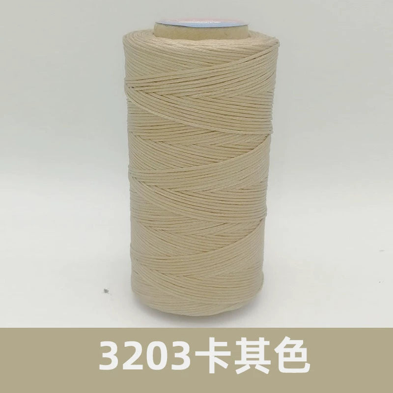 0.8mm / 260 Meters Flat 150D Polyester Waxed Thread For Sewing in 36 Colors