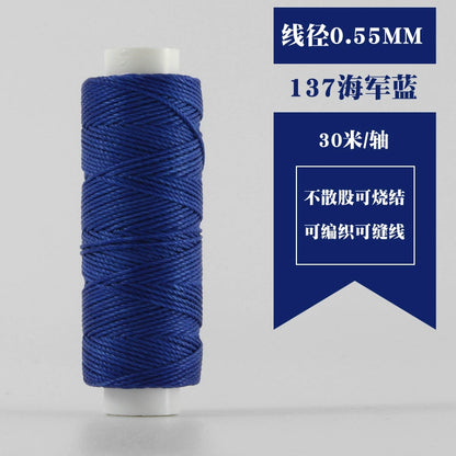 Small Spool Waxed Round Thread for Leathercraft Hand Sewing
