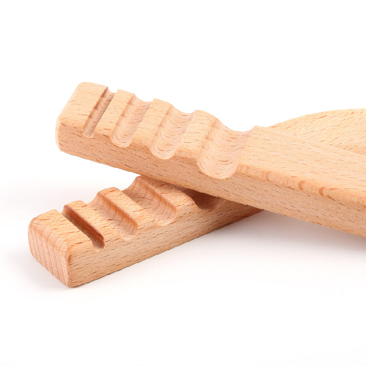 Beech Wood Leather Edge Burnisher with Multi-Groove Polishing Head