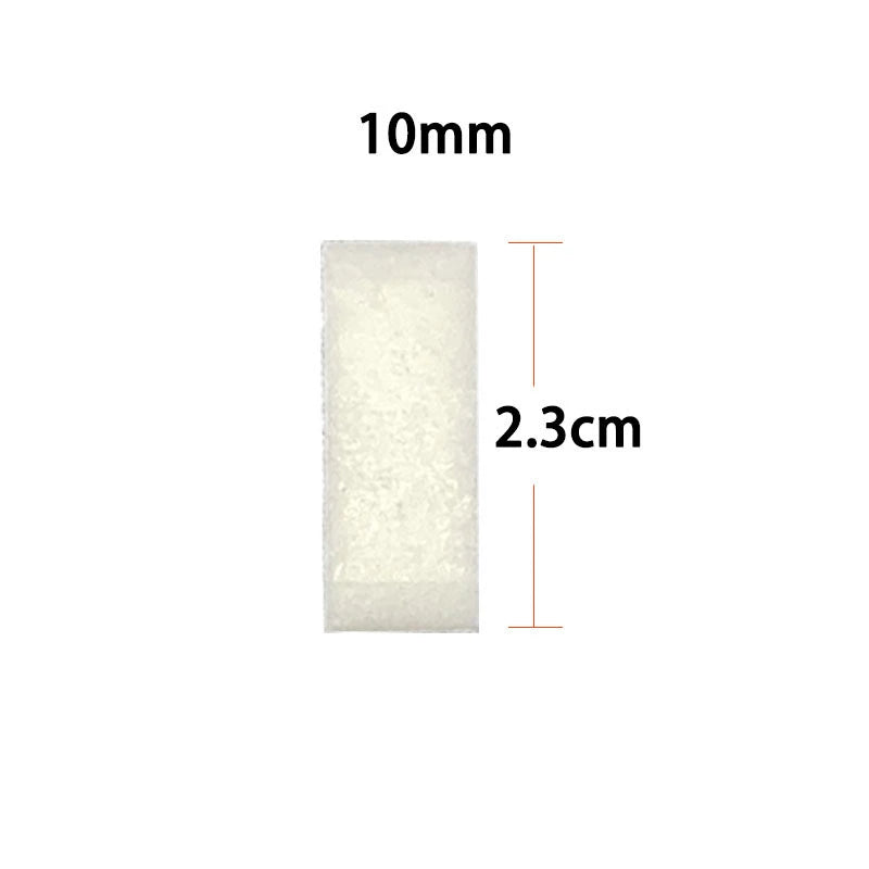 10mm broad tip pad, white rectangular insert measuring 2.3cm