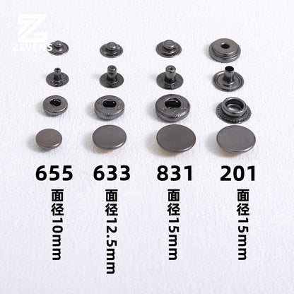 Heavy-Duty Solid Brass Snap Buttons For Leathercraft