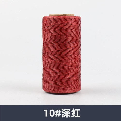 0.8mm / 260 Meters Flat 150D Polyester Waxed Thread For Sewing in 36 Colors