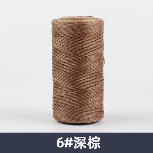 0.8mm / 260 Meters Flat 150D Polyester Waxed Thread For Sewing in 36 Colors
