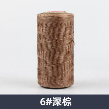 0.8mm / 260 Meters Flat 150D Polyester Waxed Thread For Sewing in 36 Colors