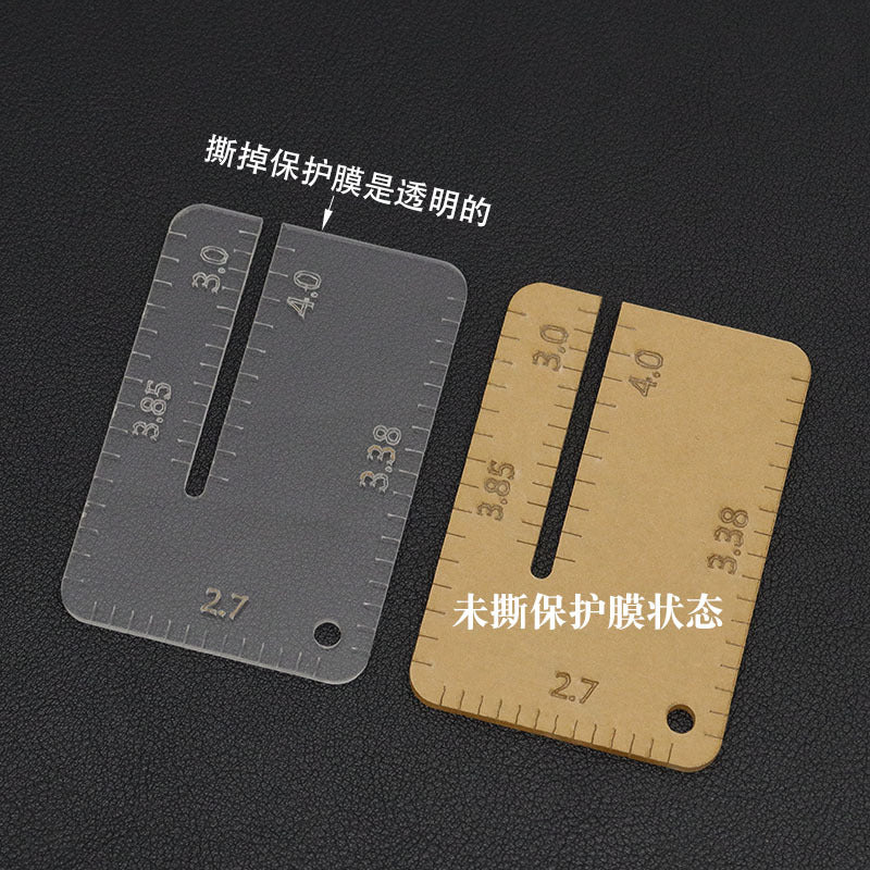 Acrylic Leather Cutting Guide – Stitch Spacing Ruler & Puller Tool (2.7-4.0mm)