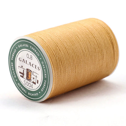 0.8mm / 90 Meters Flat Waxed Thread for Leather Sewing – 16-Strand Polyester Wax Cord, 90m Roll, High Strength Hand Stitching Thread
