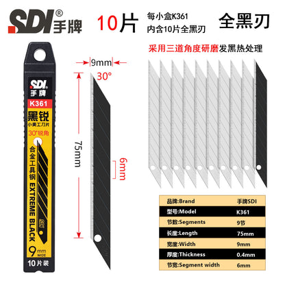SDI 3006C Zinc Alloy Professional Utility Craft Knife – Leather & Vinyl Cutter (with 10 Extra Blades & Snap OFF Tool)