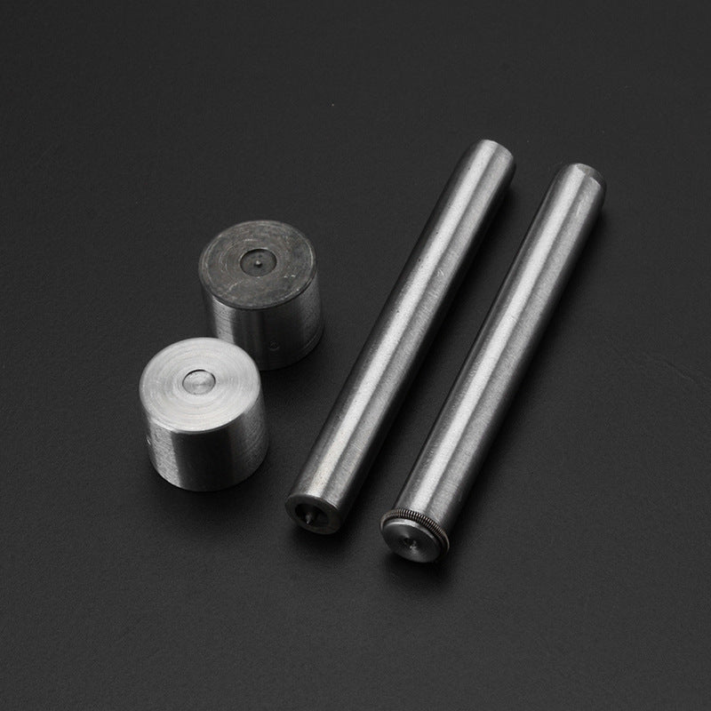 4-piece steel mini snap button setting tool kit with setter bars and dies