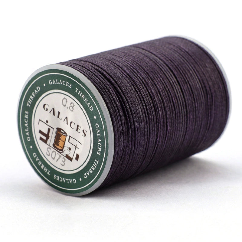 0.8mm / 90 Meters Flat Waxed Thread for Leather Sewing – 16-Strand Polyester Wax Cord, 90m Roll, High Strength Hand Stitching Thread