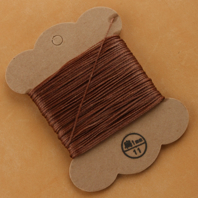 1mm/30meters Flat Waxed Polyester Thread For Leather Hand Sewing in 28 Colors